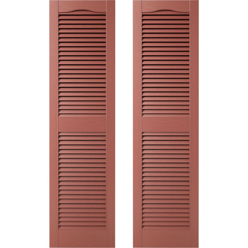 Paire de volets à auvent ouvert cathédrale standard, Rouge bourgogne, 14 1/2", 75"