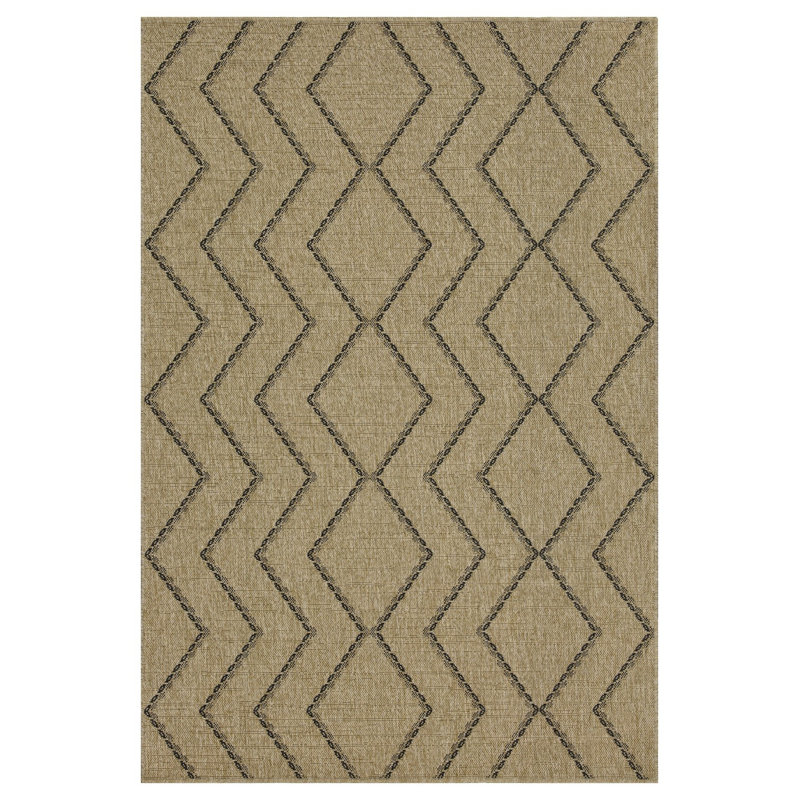 Brady 2'7" x 7'3" Rectangular Zigzag Area Rug with Geometric Pattern