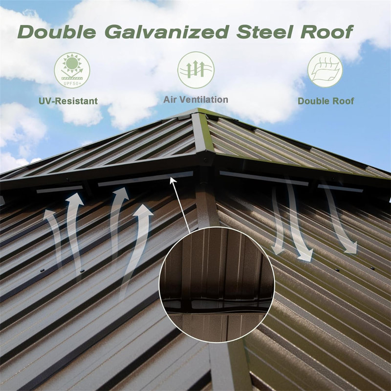 Durable Aluminum Gazebo – Built to Last, Brown