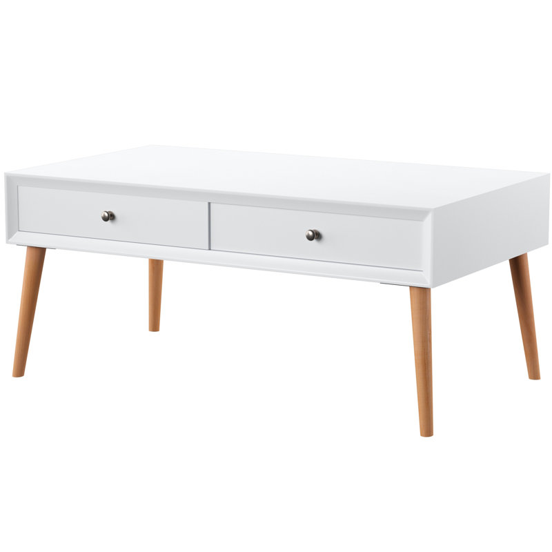 Table basse avec rangement Weare, Blanc