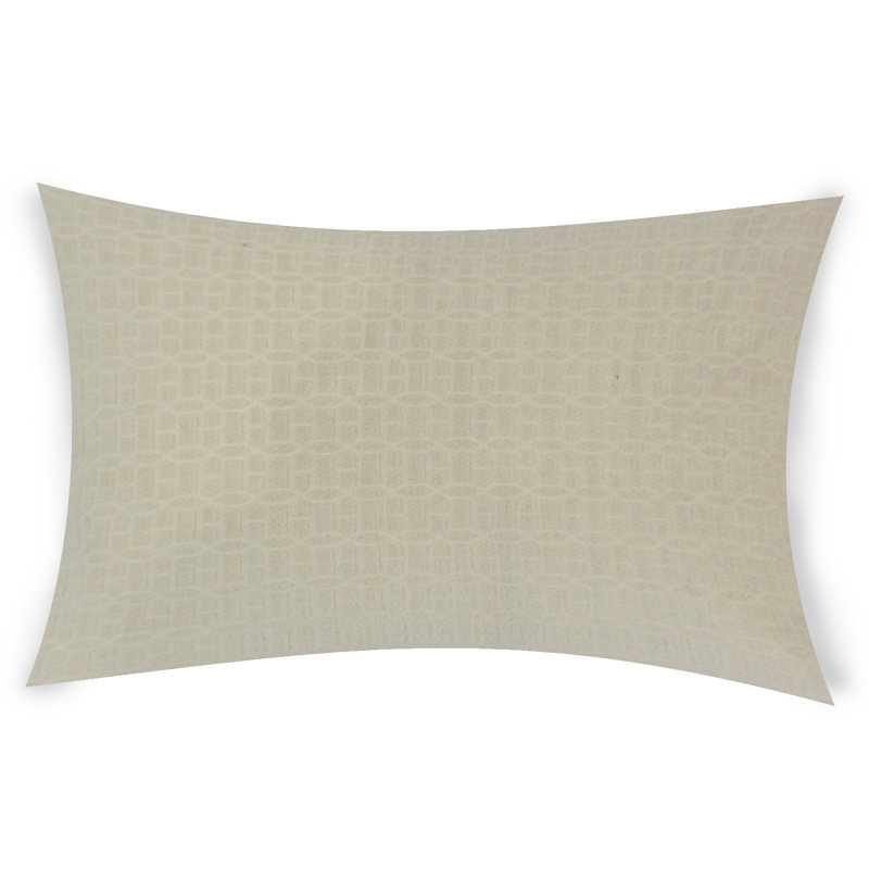  Housse de coussin rectangulaire et insert, Beige, 12 po x 24 po