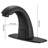 Automatic Sensor Touchless Single Hole Low Arc Deck Mount Bathroom Faucet With Pop Up Drain