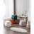 S-Shape Velvet Fabric Ottoman Makeup Stool Footstool