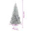 vidaXL Christmas Tree with 300 LEDs with Stand Silver PET-67570183