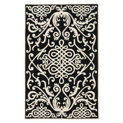 Tapis noir en laine touffeté à la main Westmanland