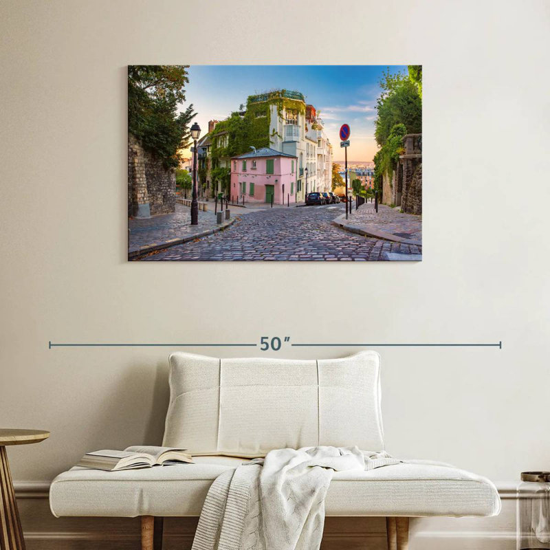 Vieille rue Kavia à Montmartre, H 26 po x l 39 po