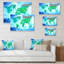 «World Map Blue Green Tone III», reproduction sur toile flottante-1990376009-1990376029