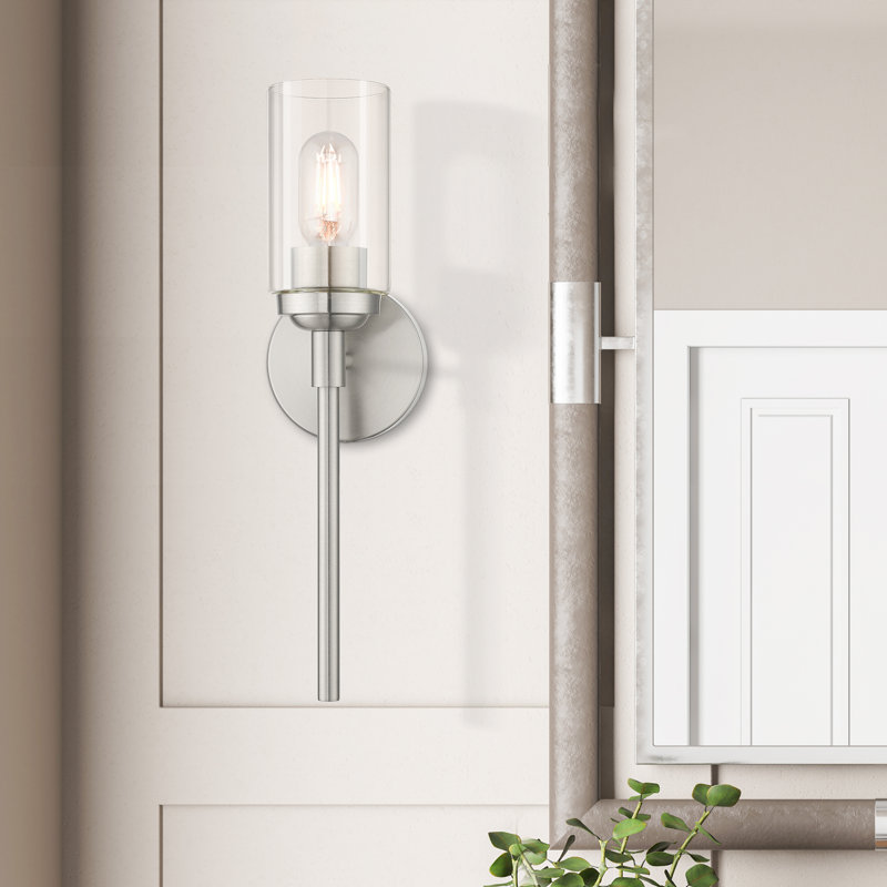 Carminella Steel Armed Sconce, Brushed Nickel