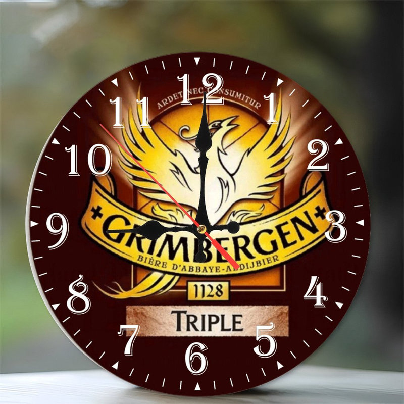 Horloge murale en bois 10 po, mouvement silencieux, à piles (piles AA non incluses), décor artistique, parfait pour les décorations