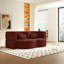 Canapé-lit moderne avec 2 coussins, canapé-lit convertible en tissu rembourré de mousse, matelas pliant simple de 15 po pour le salon, lit d'invité, salle de jeux, aucun assemblage requis, bourgogne-641809390
