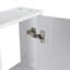Armoire murale de salle de bain 12 po, portes à fermeture douce, conception à fixation flottante, blanc brillant (emballage KD)