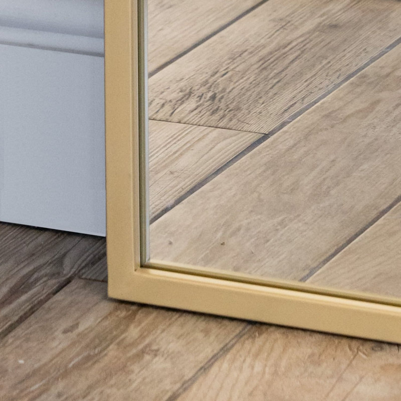 Jobu Home - Takara, Full Length Leaner Metal Rectangle Mirror, Gold, 180cm x 105cm