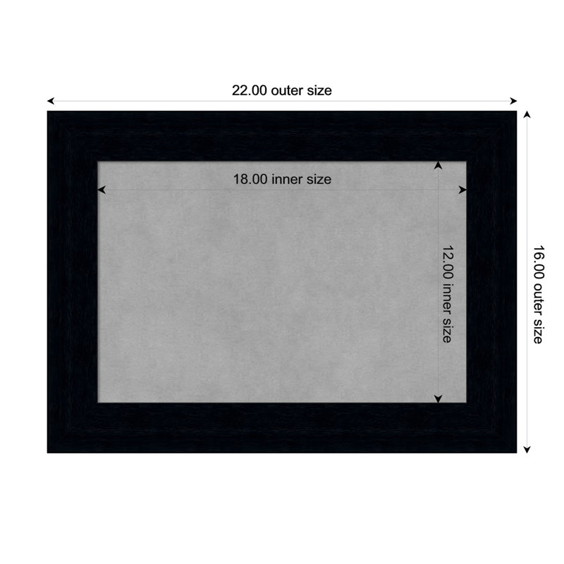 Tableau magnétique noir Tribeca, 16" H x 22" W