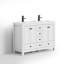 Ensemble de meuble-lavabo à double cuve 48 po avec plateau en résine Makowski Wimer, assemblage requis-101198345