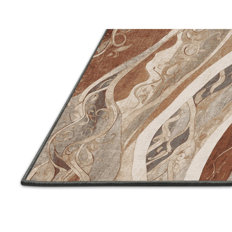 Shadowed Tides Rug, Round 3'