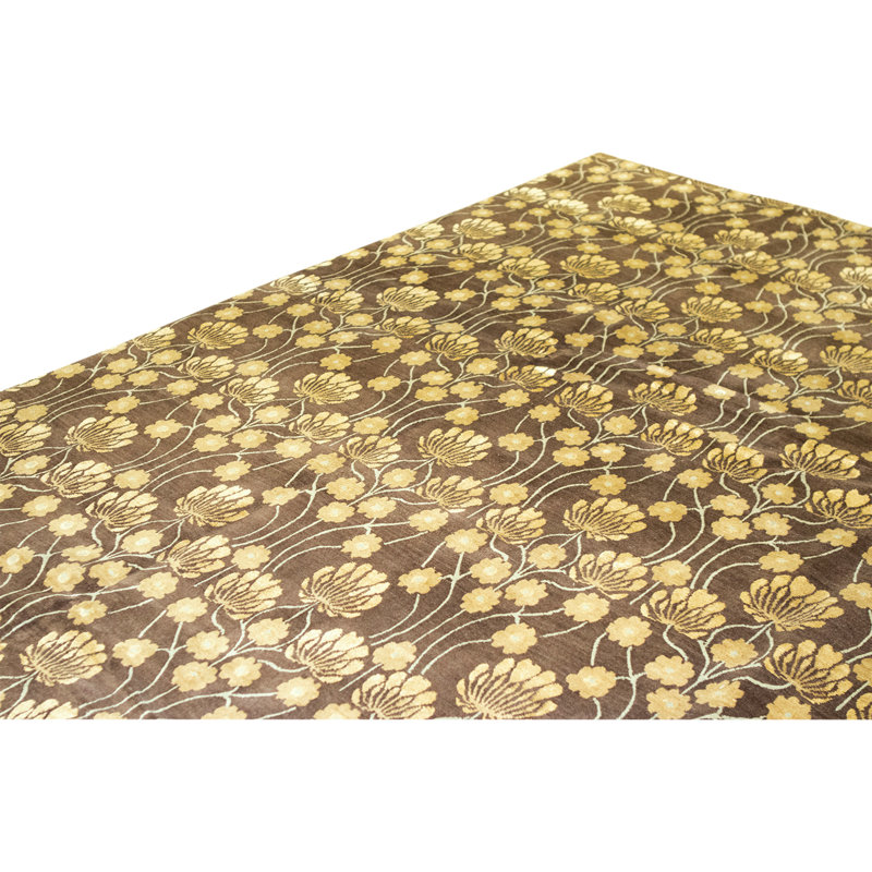 Hand Knotted Area Rug in Fawn