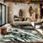 Galaxy Series Abrstract Black/Gray/Ivory/Beige Area Rug-1392927969