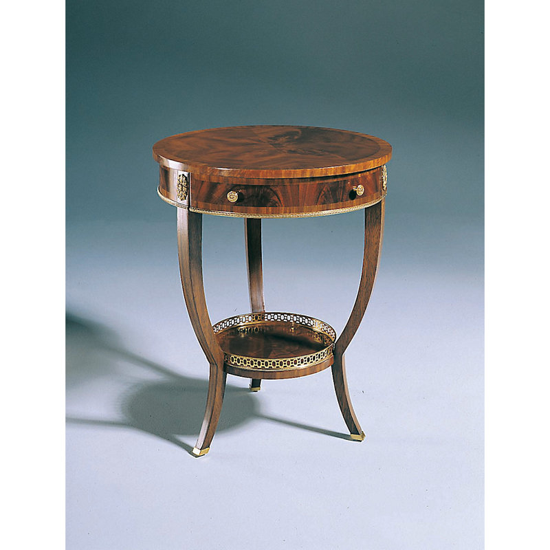 Circulo Solid Wood End Table with Storage