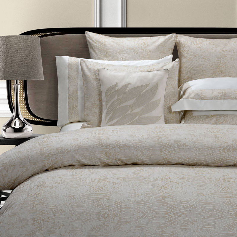 TC Pelago Jacquard Cotton Sateen Embroidered Duvet Cover