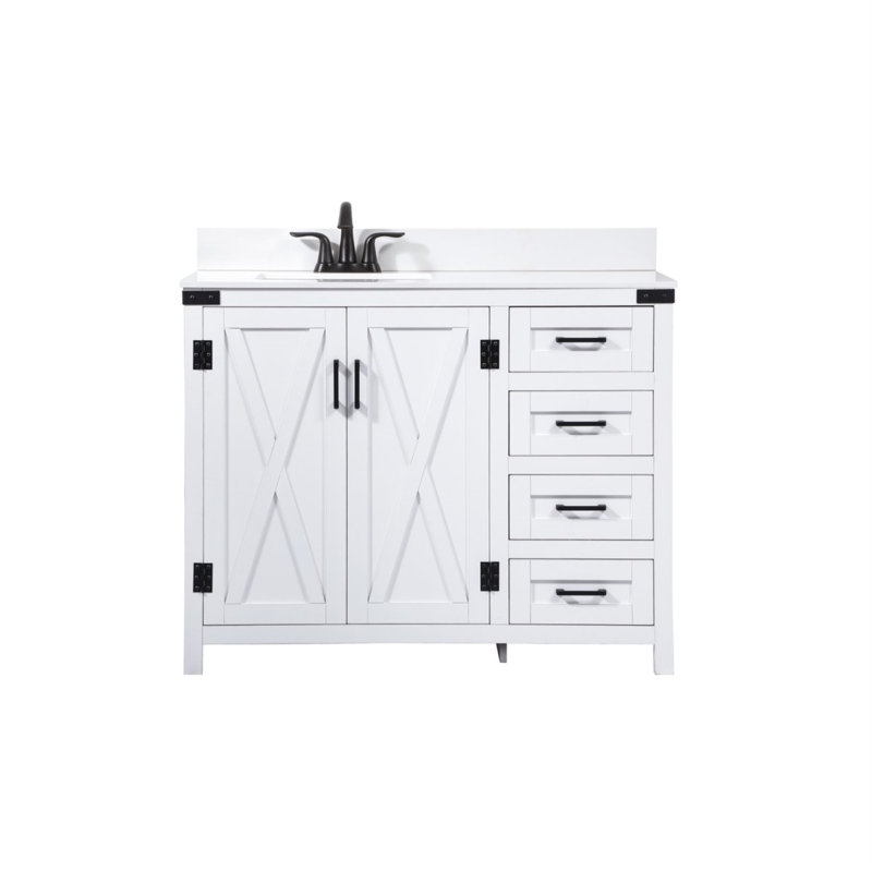 Ensemble de meuble-lavabo simple 42 po Slayton, Blanc