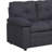 Modern Chenille Modular Loveseat - Versatile Comfort For Cozy Living-Removable armrests-117318292-116144578