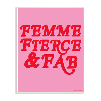 Femme Fierce And Fab Canvas Wall Art by House of Lulu
