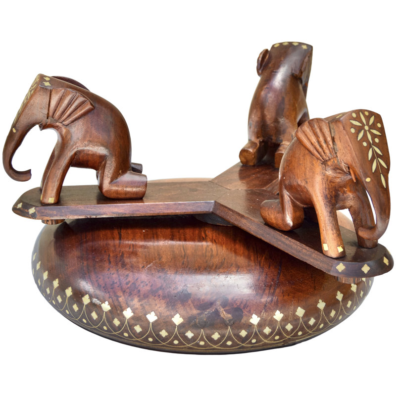 Solid Wood Decorative Bowl