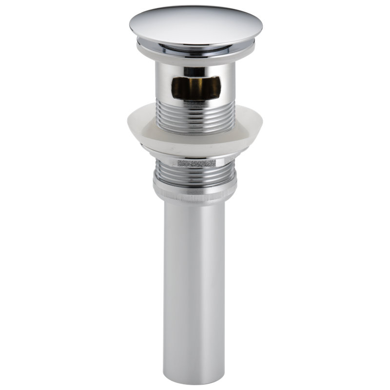 Push Button Pop-Up With Overflow, Polished Chrome