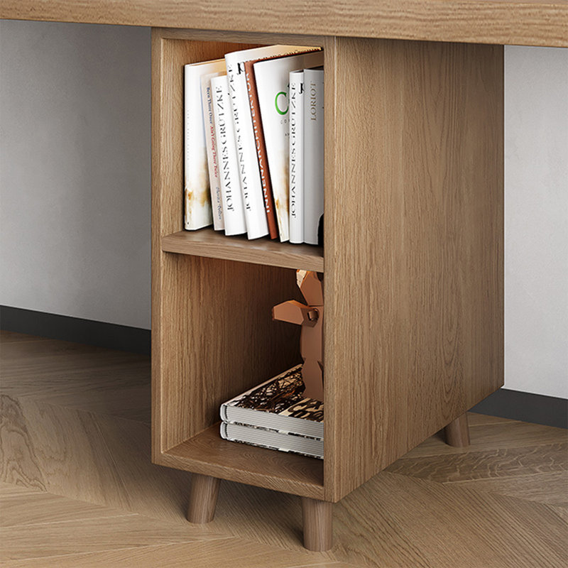 Bureau d'écriture Burlywood, H 29,53 po x l 78,74 po x P 23,62 po