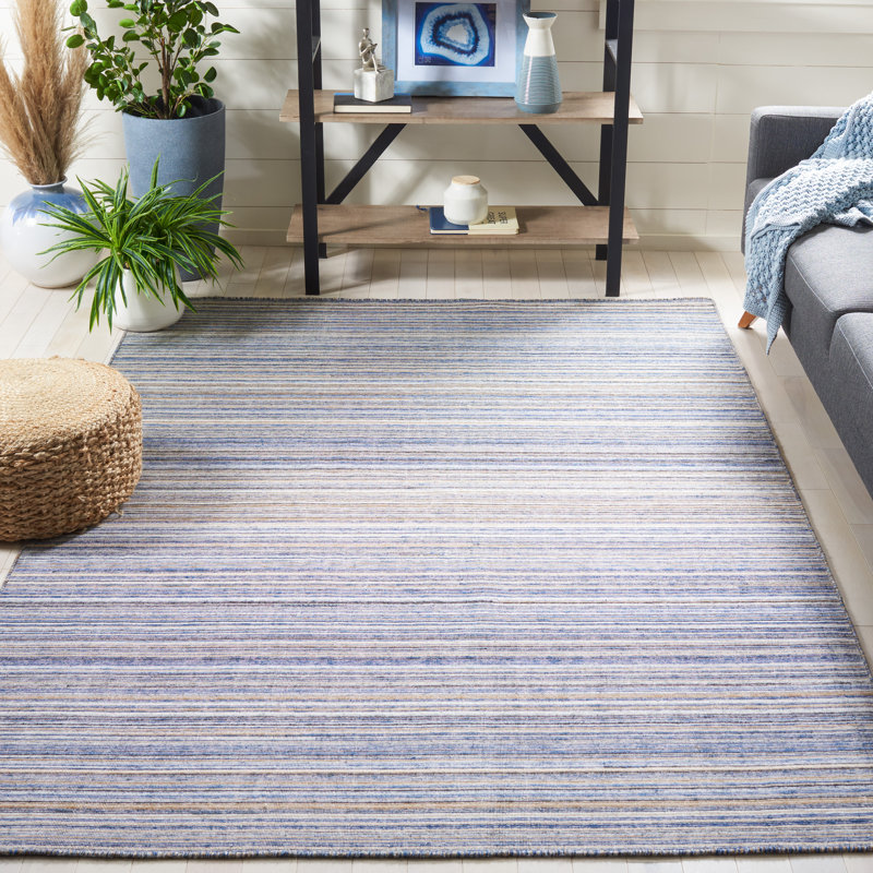 Abdirahmaan Flat Weave Performance Striped Rug, Rectangle 5' x 8'