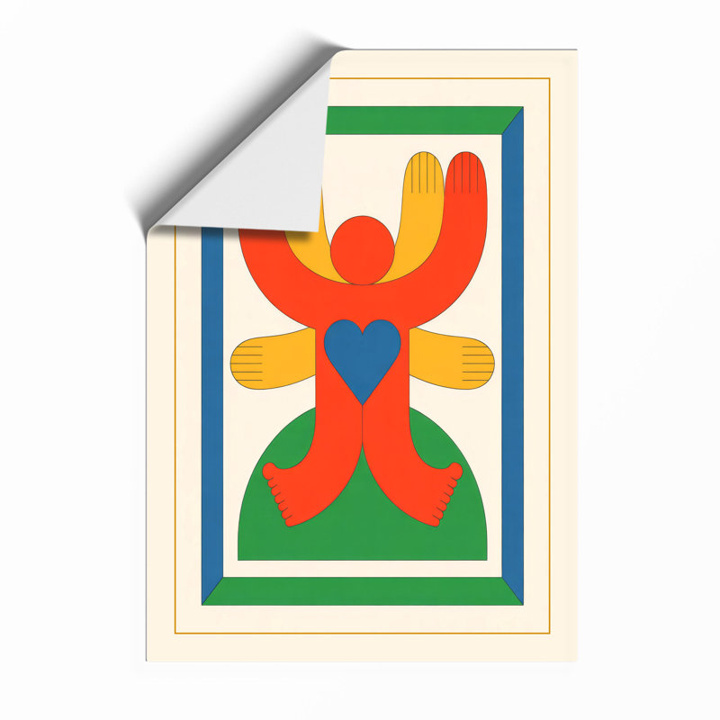 Primary Forms Geometric - Framed Print, Unframed, A4 - 29.7 x 21.0 cm