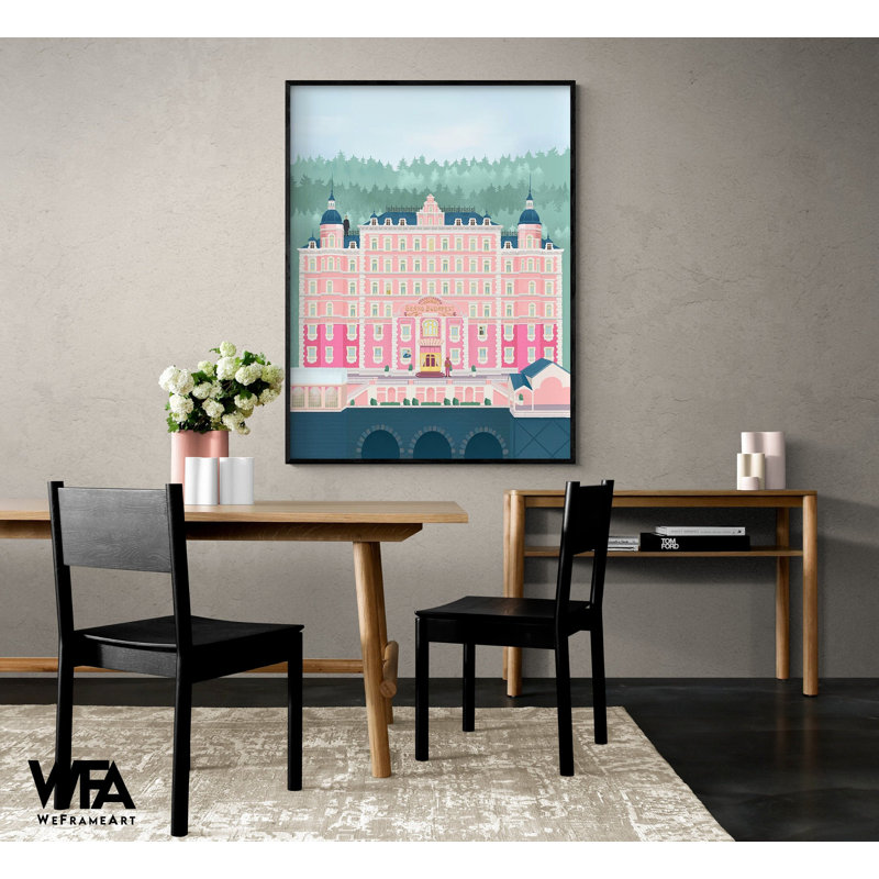 Art mural, impression de l'affiche de l'hôtel Grand, impression de grand hôtel, Cadre noir, Non, H 18 po x l 24 po