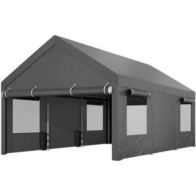 12 pi. L 20 pi. D Carport Garage robuste 