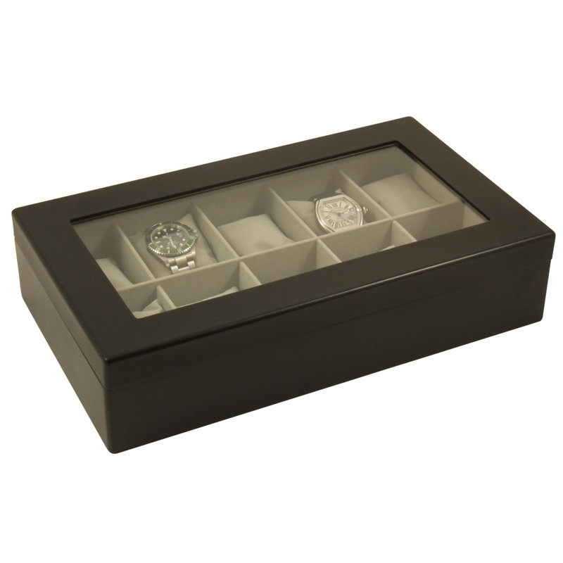 Wood Watch Box +, Matte Black