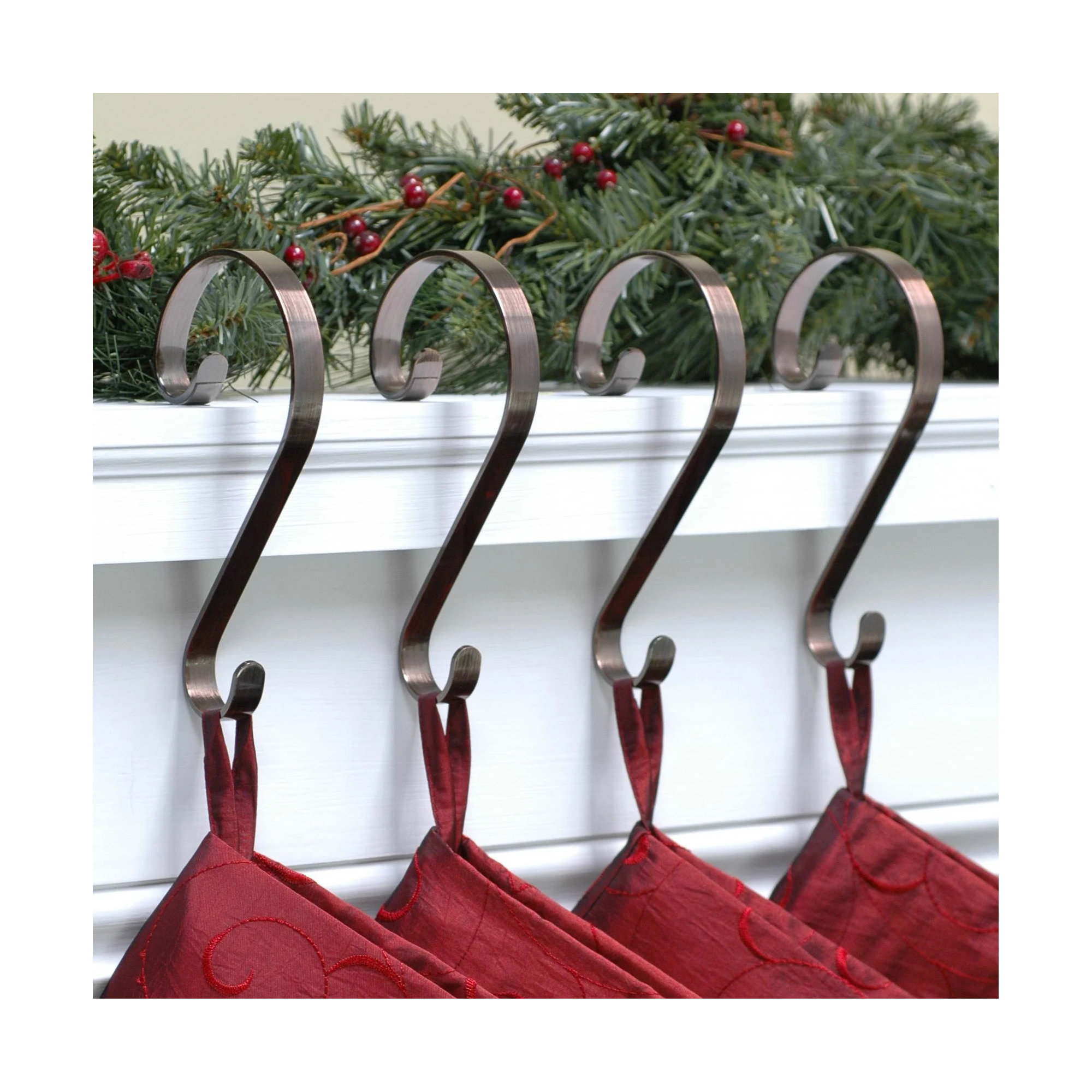 Scrolls Stocking Holder, Oil-Rubbed Bronze