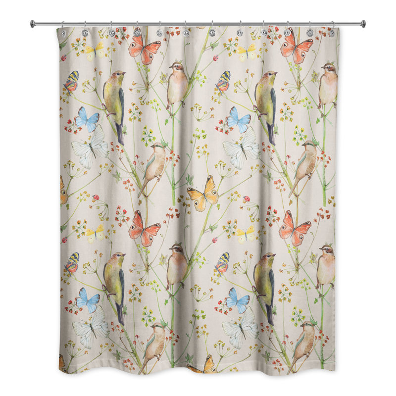 Rideau de douche simple Perine, Brun clair
