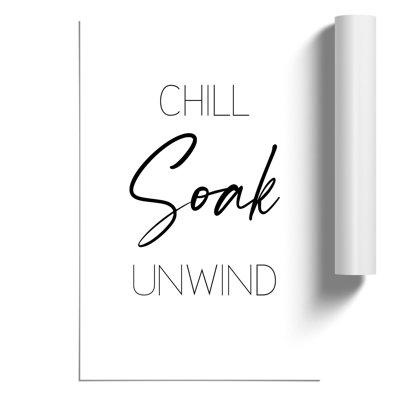 Chill Soak Unwind - Wall Art