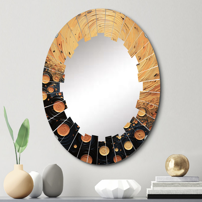 Satie - Miroir mural moderne ovale, 30 po x 20 po