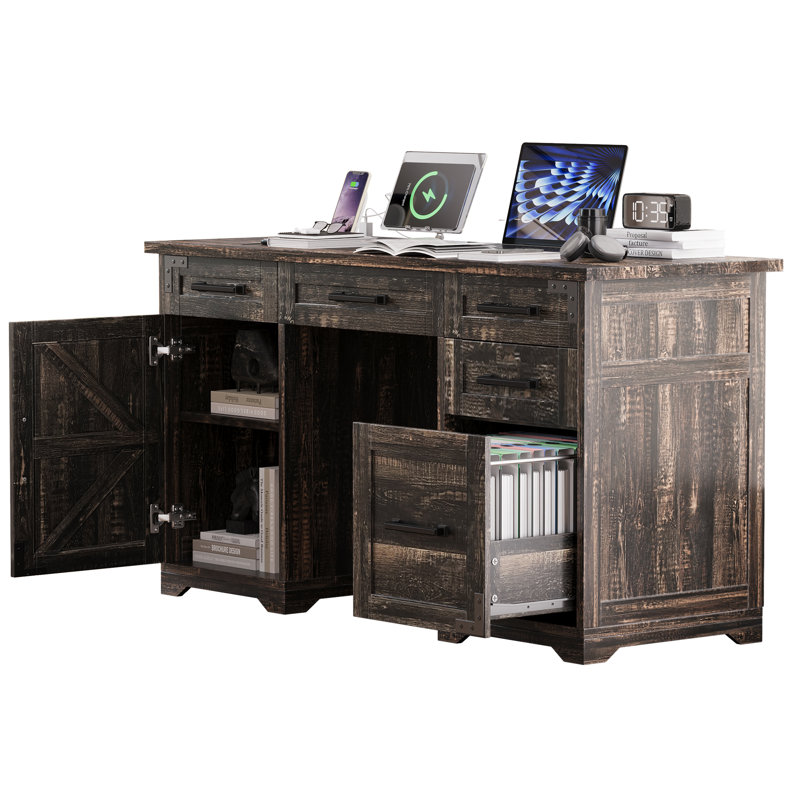 Bureau de direction 55 po Farmhouse, Grey