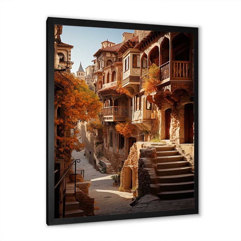 Spain Medieval Streets Of Toledoin II - Cityscapes Canvas Print, H 20 po x l 12 po x P 1 po, Cadre photo noir