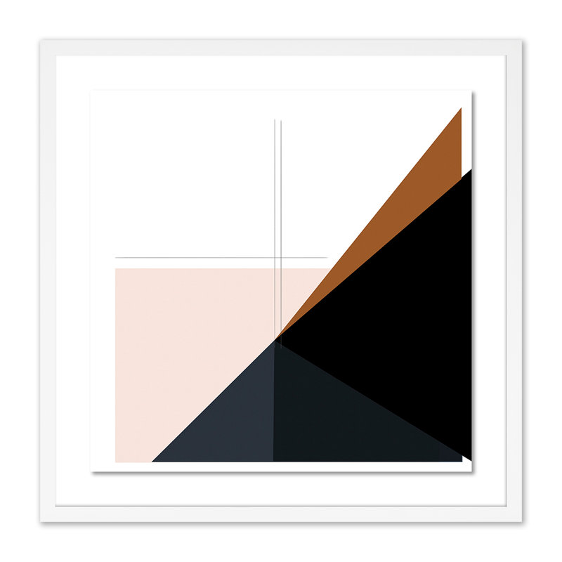 Midcentury XI Print by Jess Engle, White, 24" H x 24" W x 1.5" D