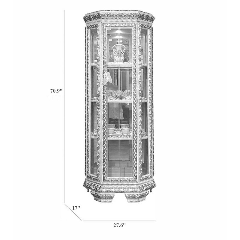 Annaelise Lighted Curio Cabinet