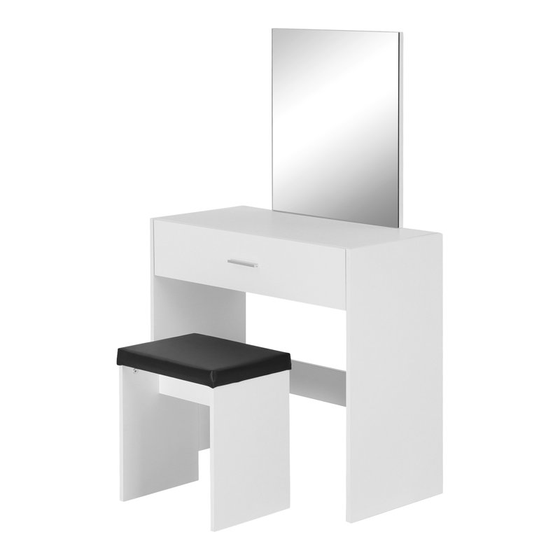 Pascal Dressing Table with Mirror, White