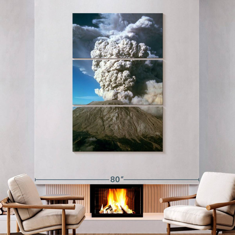 Alvord Volcanic Eruption 1980, 74" H x 48" W