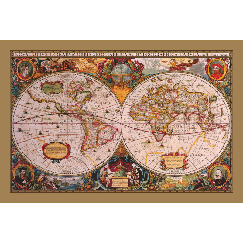 Carte du monde (style antique)