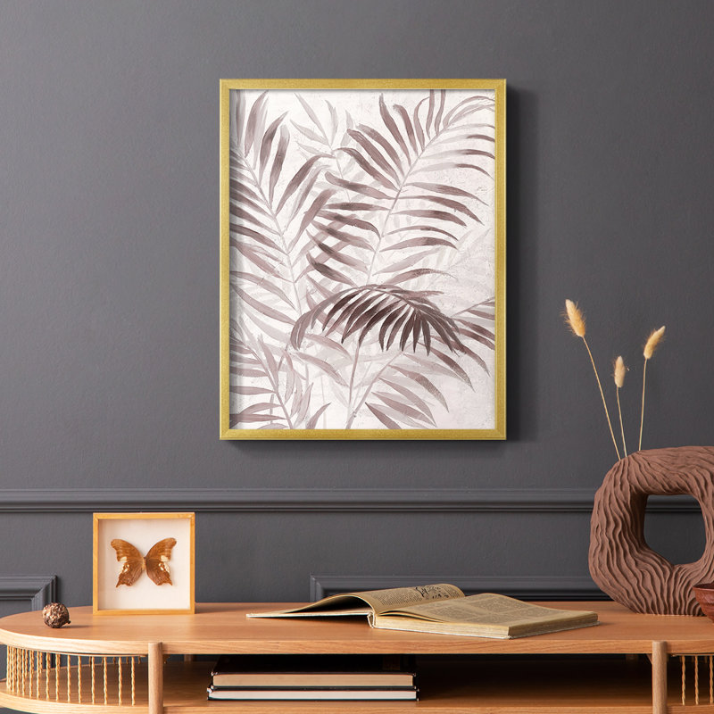 «Inverted Island Palms I», reproduction encadrée - bois massif, H 10 po x l 8 po