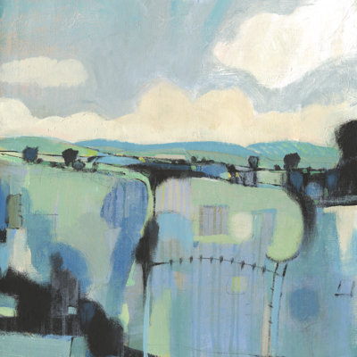 Abstract Shades of Blue II by Timothy O' Toole - 1 Piece Wrapped Canvas Painting