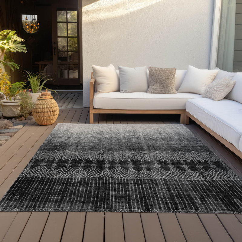 Tapis intérieur / extérieur lavable à la machine Chayden ACN1064, Rectangle 2 pi 6 po x 3 pi 10 po