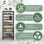 6-Tier Bamboo Shelf with Adjustable Layer for Bathroom, Bedroom, Kitchen, White-114598981