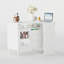 Buffet moderne polyvalent en forme de L avec plusieurs options de rangement